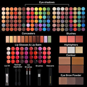CHARMCODE close-up of matte and shimmer eyeshadows showing pigment payoff