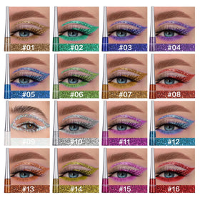 CHARMCODE fanned shades display illustrating color range and shimmer benefits