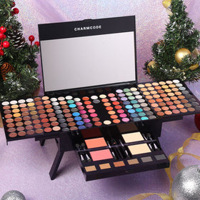 CHARMCODE model applying eyeshadow using the palette showing versatile looks