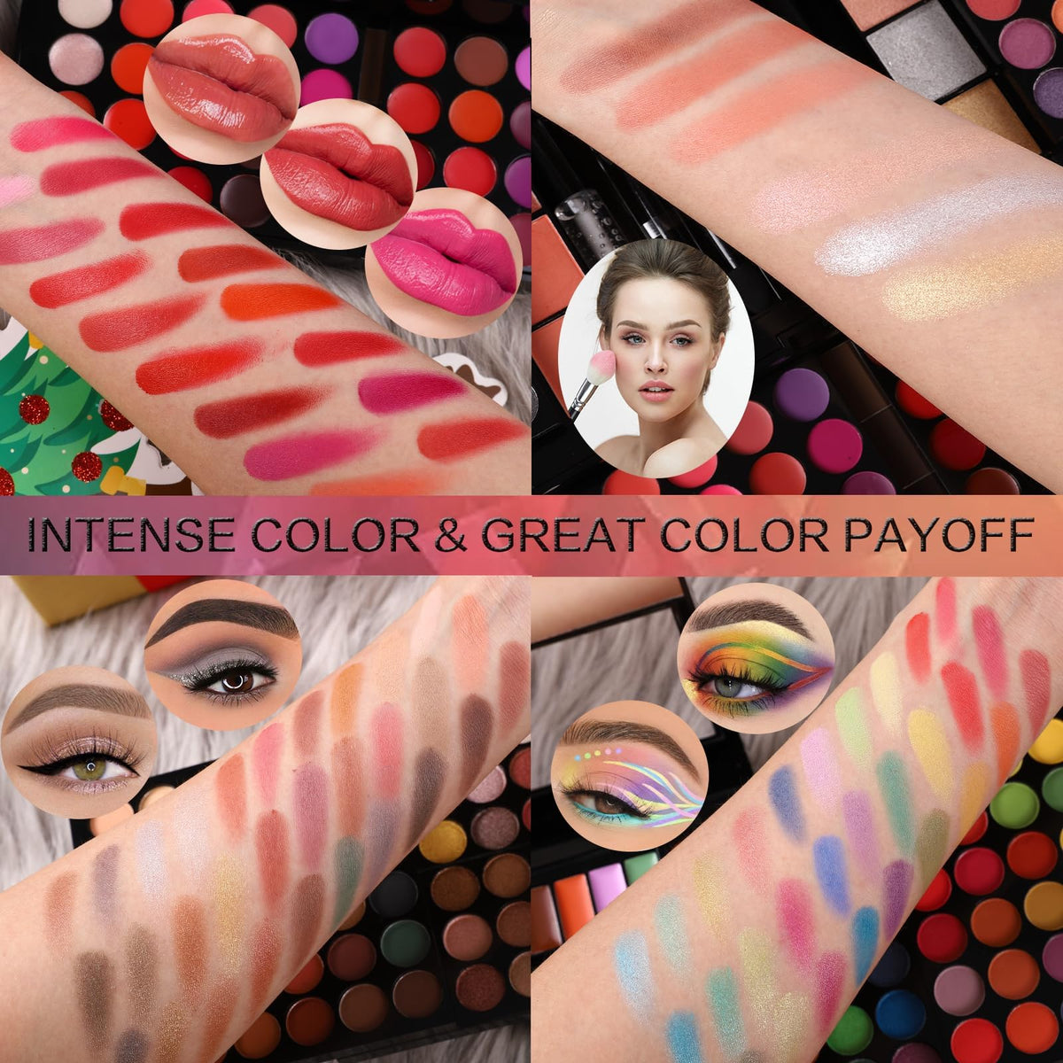 CHARMCODE lip cream swatches displaying range and blendable finish