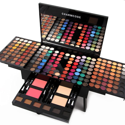 CHARMCODE open palette front view showing 190 colors and big mirror for easy selection