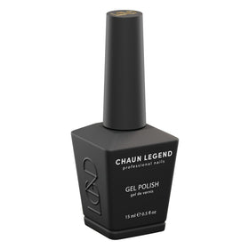Chaun Legend bottle front view showing opaque black gel and professional packaging benefit