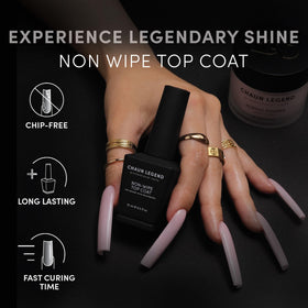 Chaun Legend brush and texture close-up showing smooth non-wipe gel consistency