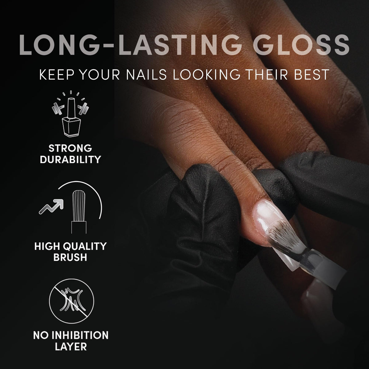 Chaun Legend top coat applied on nail art showing glossy finish and enhanced color