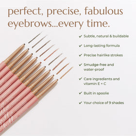 Chella spoolie brush detail for blending and natural-finish brows