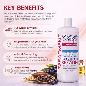 CHELLY chocolate-scented formula pouring to show creamy texture and richness