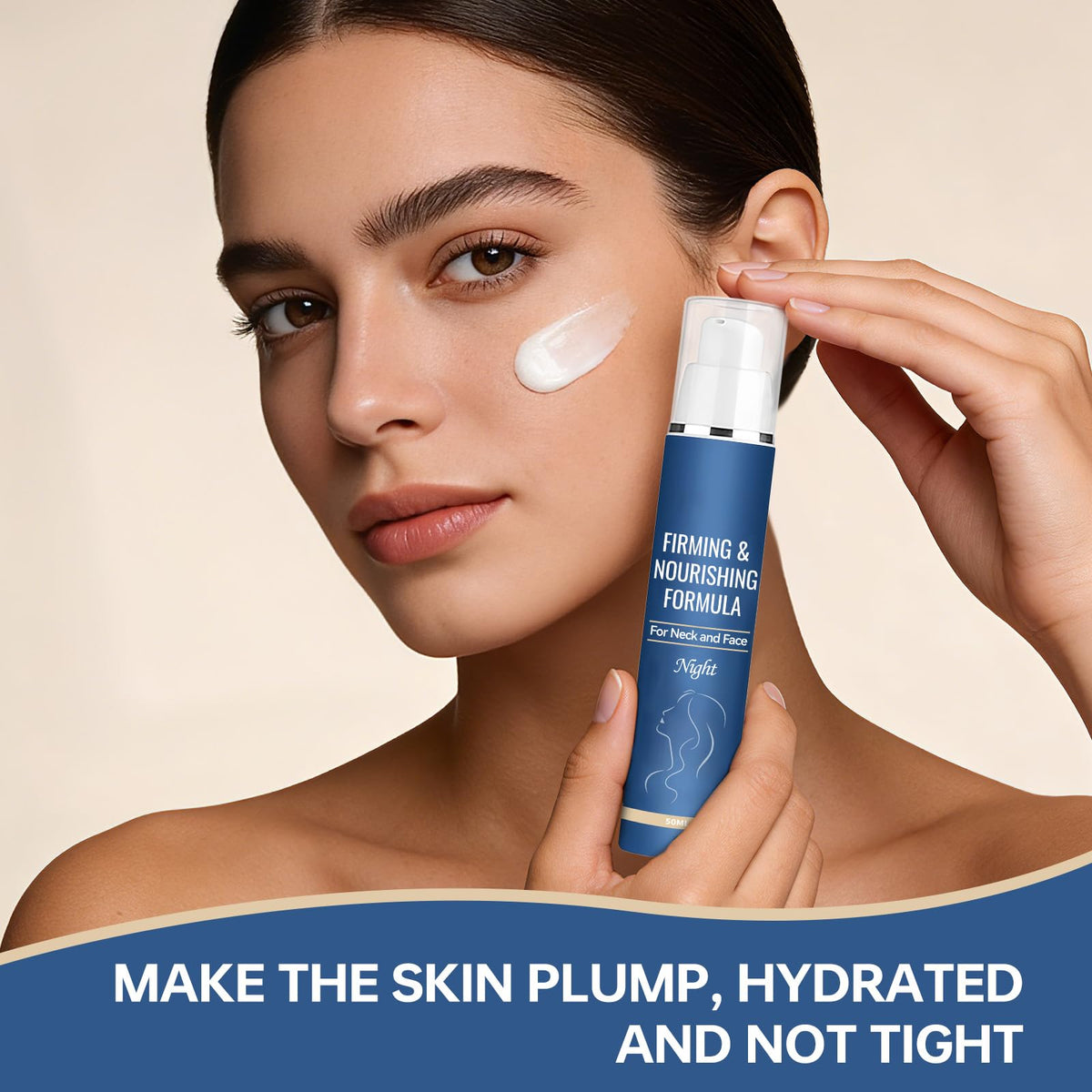 Chelsea Lab applying cream on hand demonstrating absorption and non-greasy finish benefit