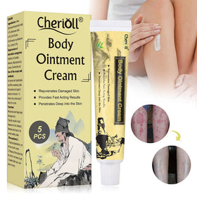 Cherioll cream spread on skin highlighting smoothening benefit