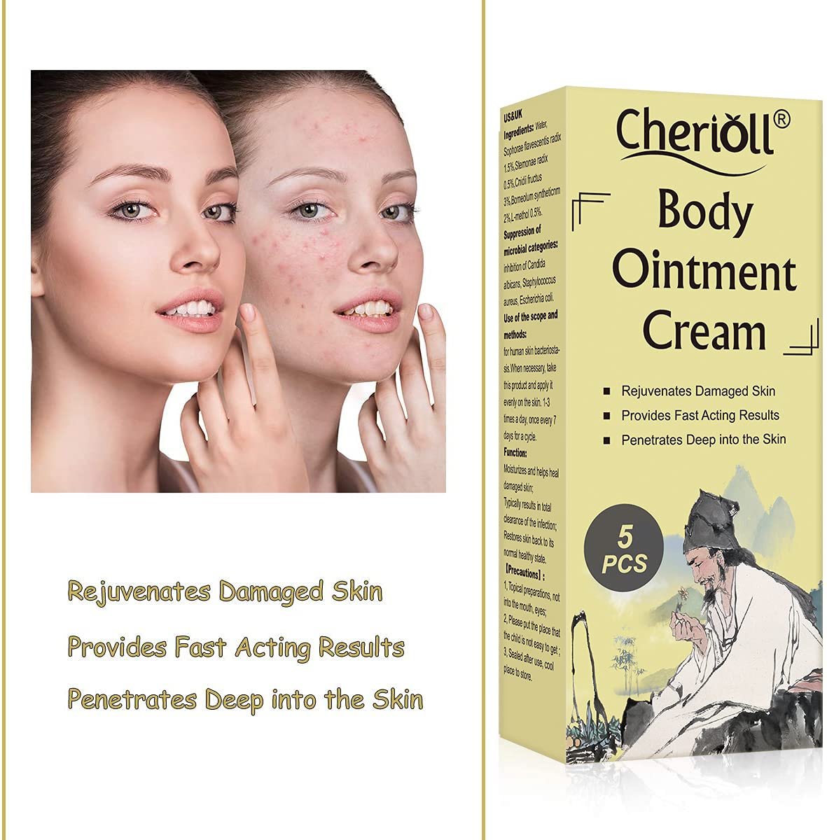 Cherioll open jar texture demonstrating rich ointment for hydration