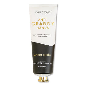 Chez Gagné front tube showing label and orange vanilla scent for quick recognition