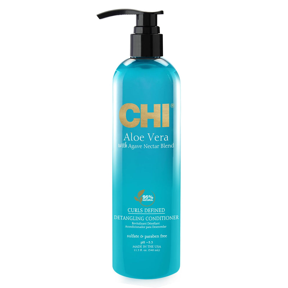 CHI product front label showing brand and conditioner benefit for curls