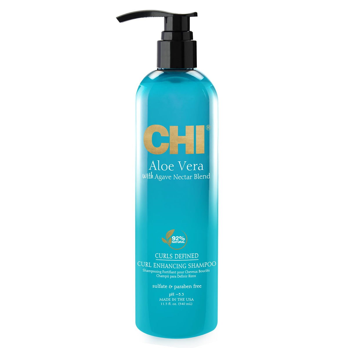 CHI bottle front packaging showing label and curl benefits
