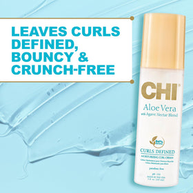 CHI close-up of curl cream texture illustrating smooth application benefit