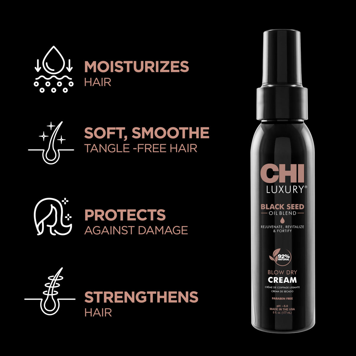 CHI cream texture close-up highlighting lightweight, silky consistency