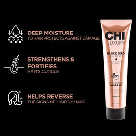 CHI open jar close-up of creamy masque texture highlighting rich hydration