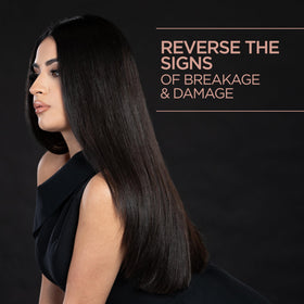 CHI treatment applied to damp hair demonstrating even coverage and nourishment