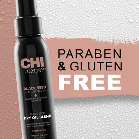 CHI before and after shine comparison illustrating glossy finish benefit