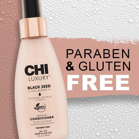 CHI applying leave-in to hair mid-shaft to improve manageability