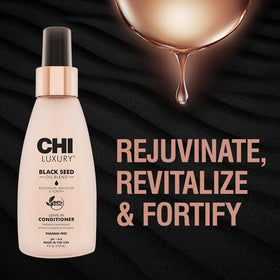 CHI spray misting onto towel-dried hair for easy detangling