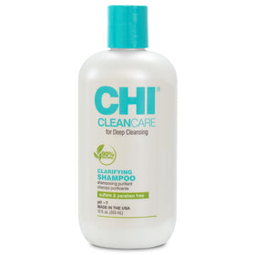 CHI bottle front packaging showing clean-care branding and clarity benefit
