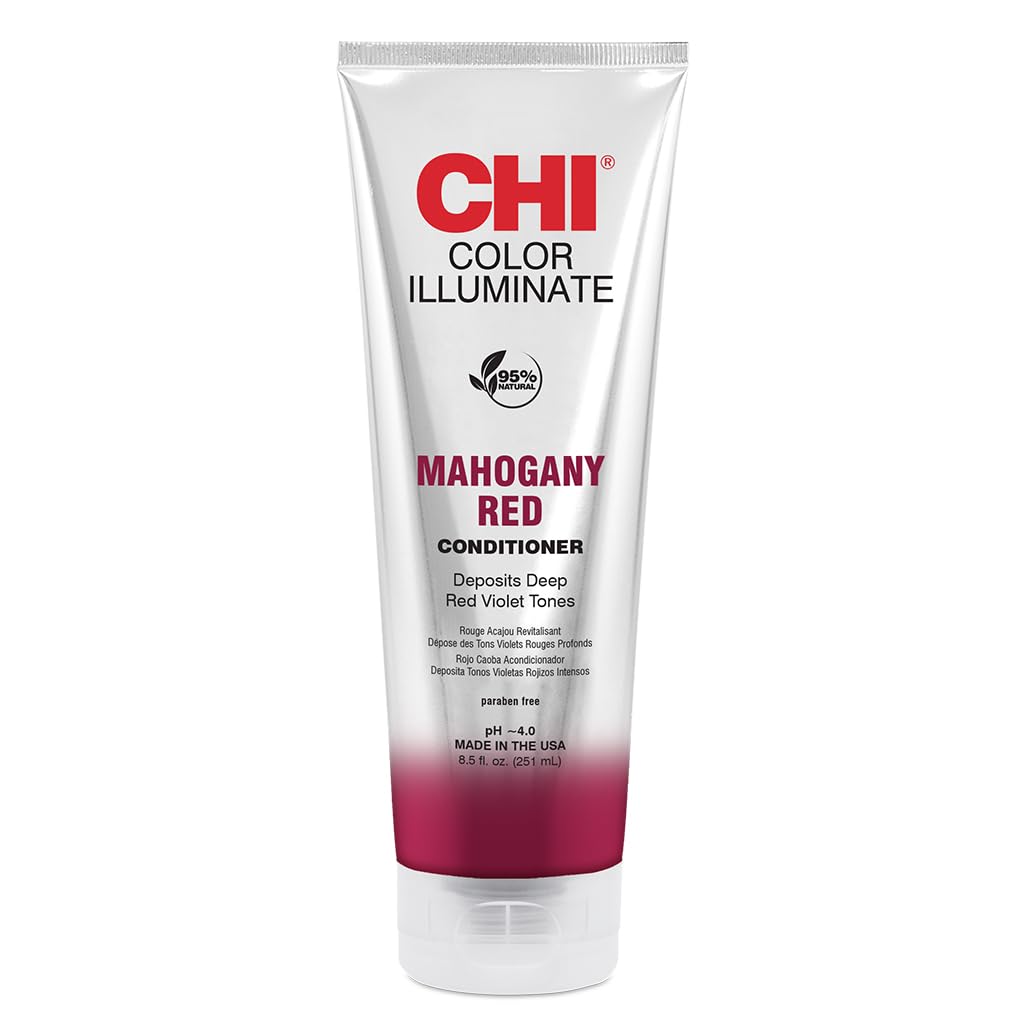 CHI front packaging showing mahogany red conditioner and brand clarity