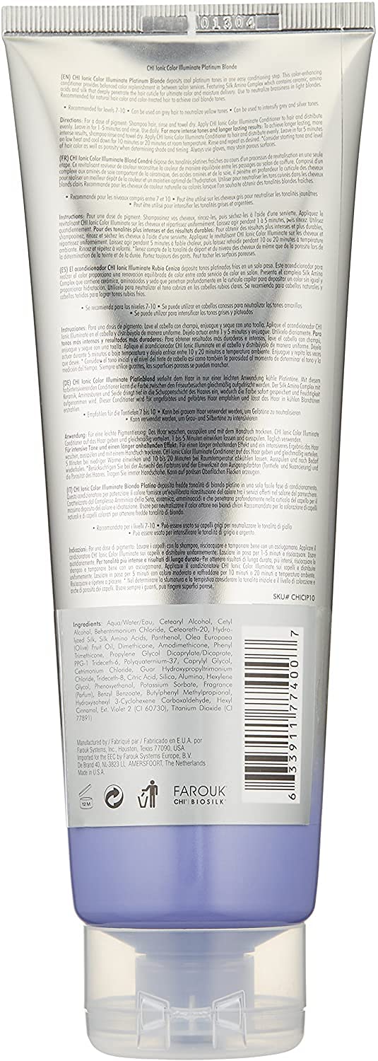 CHI label close-up highlighting ingredients and usage benefits