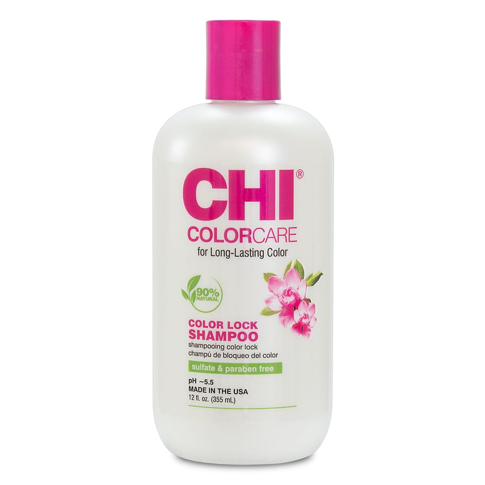CHI front label showing product name and benefits for long-lasting color