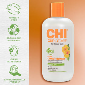 CHI CurlyCare bottle in bathroom lifestyle conveying everyday use benefit