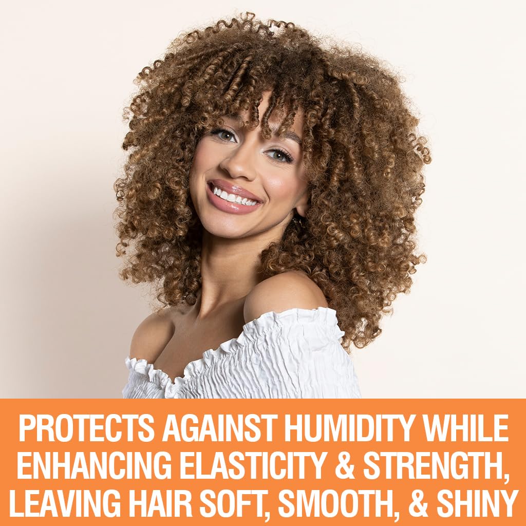 CHI CurlyCare cream texture on hand showing hydrating slip benefit