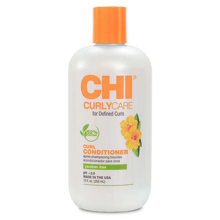 CHI CurlyCare front packaging showing 12 oz bottle and benefits