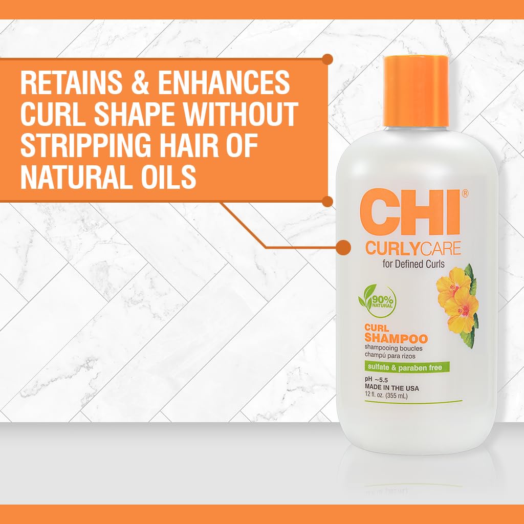 CHI CurlyCare pump close-up highlighting dispenser that controls product and reduces waste
