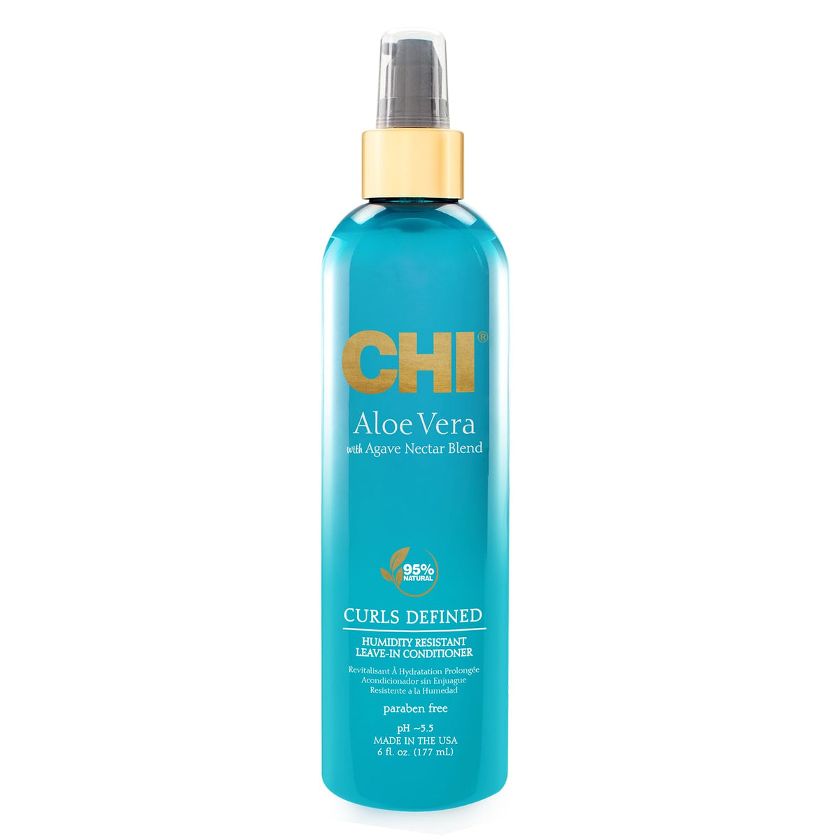 CHI front packaging of 6 oz leave-in conditioner showing product benefit