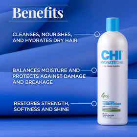 CHI conditioner pump close-up demonstrating easy dispensing benefit