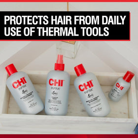 CHI infra being applied to hands before mid-lengths to show easy distribution