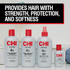 CHI infra open cap and creamy texture demonstrating hydrating serum consistency
