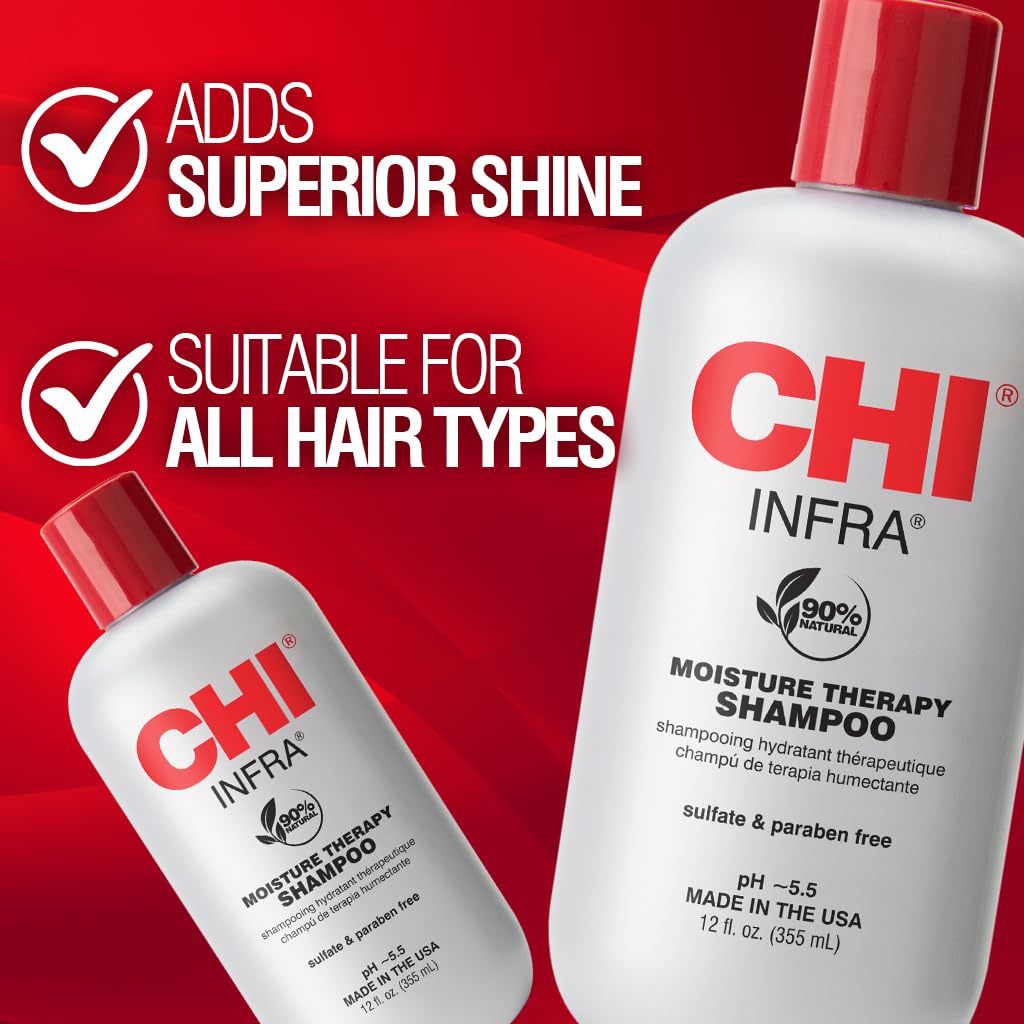 CHI Infra pump and cap detail highlighting convenient dispensing and travel readiness