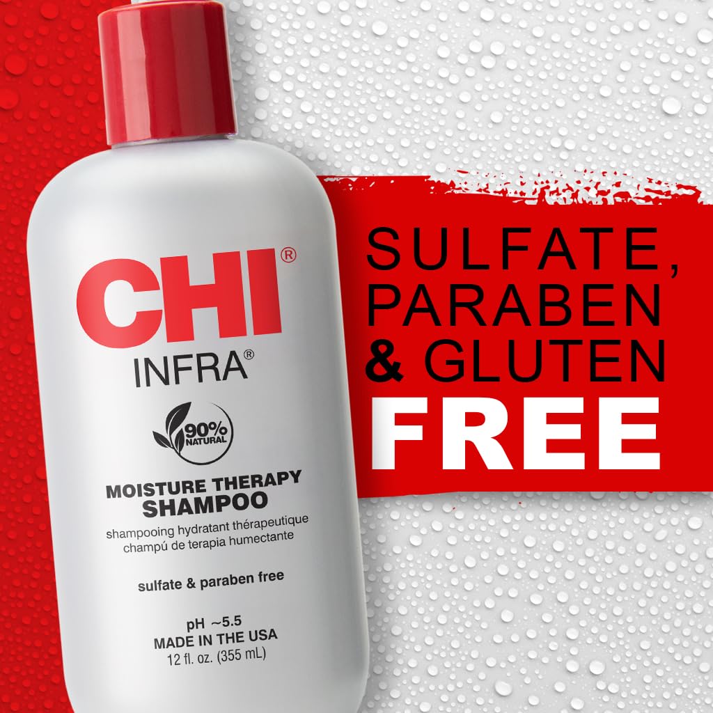 CHI Infra shampoo texture close-up showing creamy formula for smooth hydration