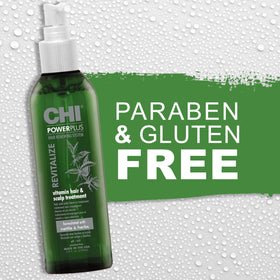 CHI ingredients label with nettle and red clover, emphasizes botanical vitamins
