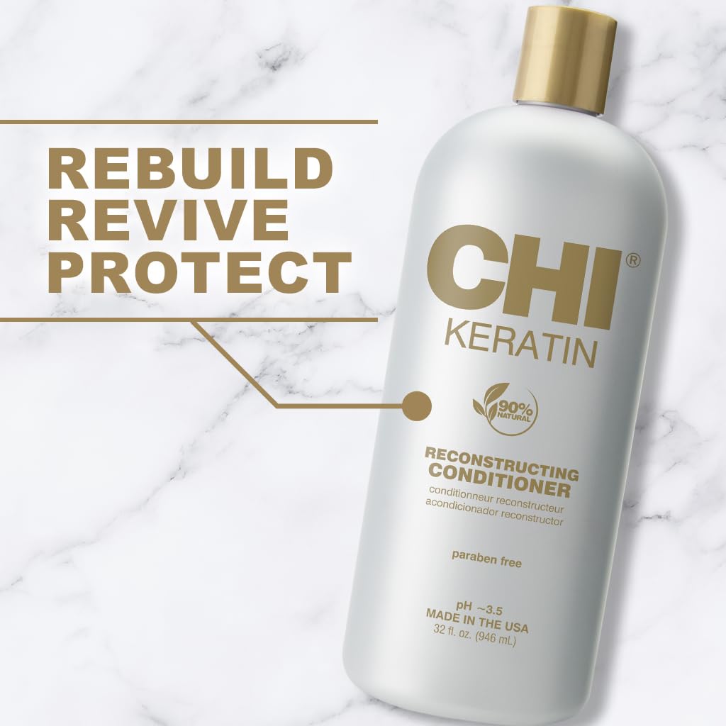 CHI label close-up highlighting sulfate-free paraben-free cruelty-free benefits