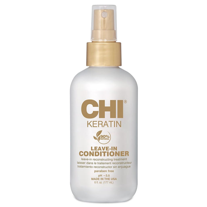 CHI front packaging showing bottle and clear label, highlights hydration benefit