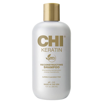 CHI bottle front view showing label and restoring benefits