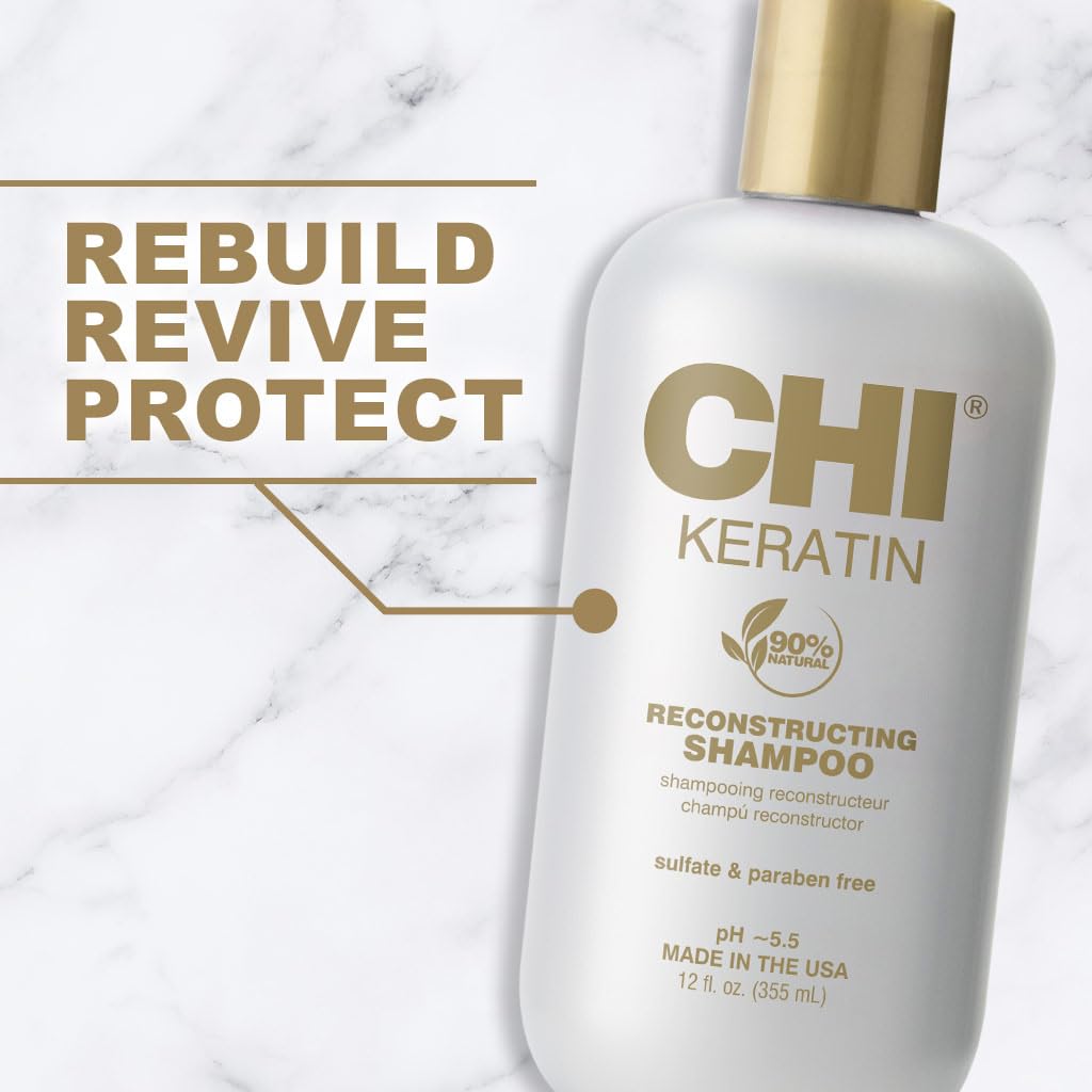 CHI pump dispensing shampoo lather for gentle cleansing benefit