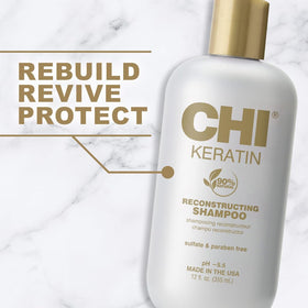 CHI pump dispensing shampoo lather for gentle cleansing benefit