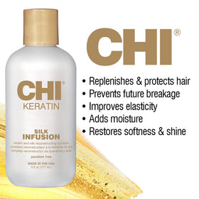 CHI 6 oz bottle shown in hand to illustrate true product size
