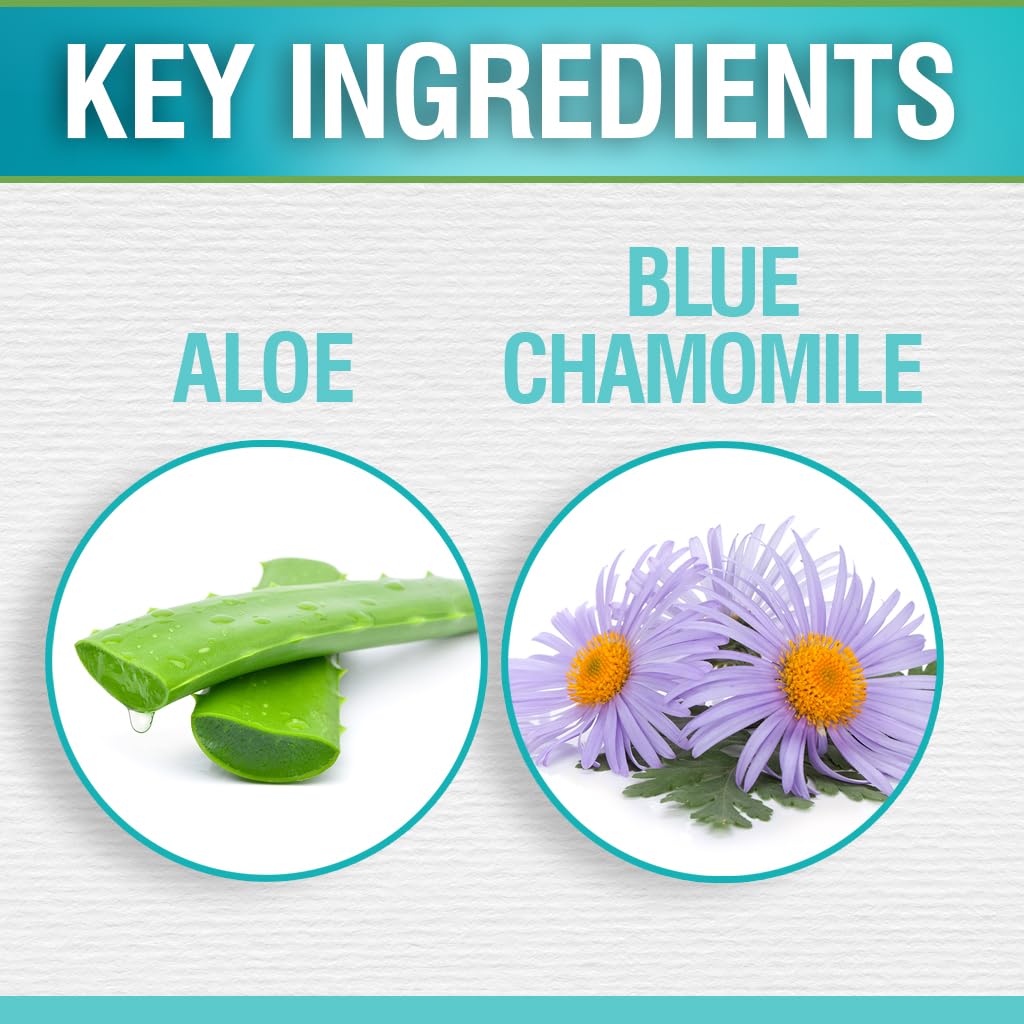 CHI label closeup showing ingredients like aloe vera and blue chamomile