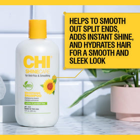 CHI label and pump detail highlighting clean formula benefits