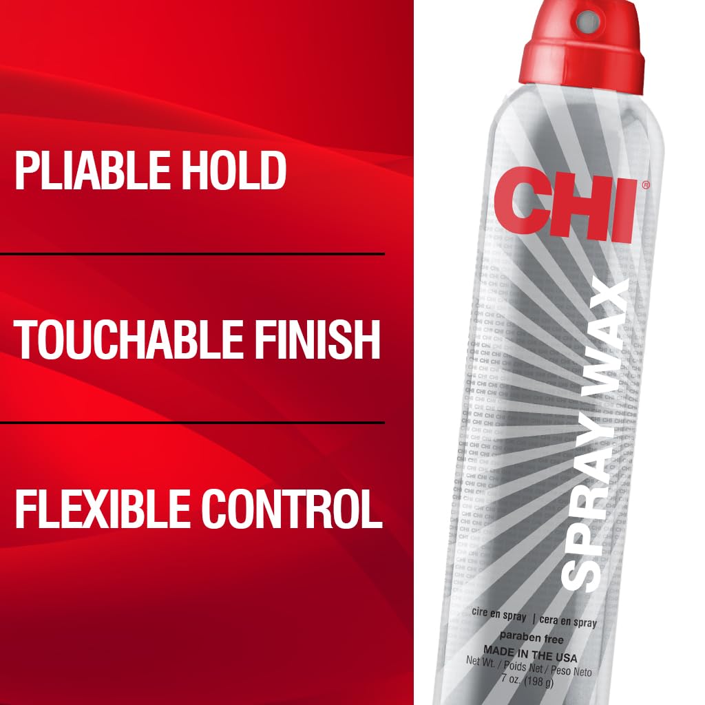 CHI spray wax back label displaying directions and ingredient highlights for clarity