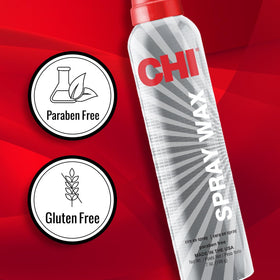 CHI spray wax texture mist near hair showing lightweight finish and touchable look