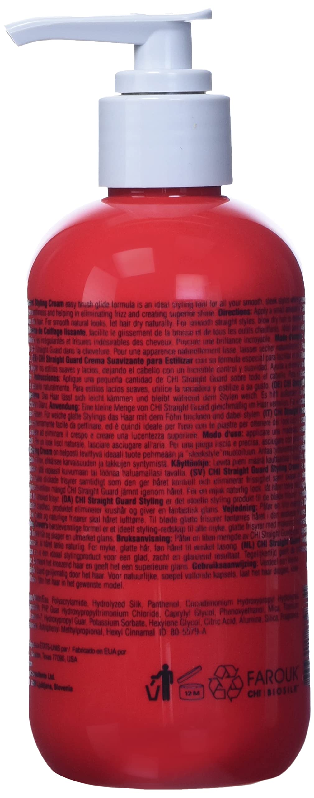 CHI Straight Guard styling in use on damp hair for frizz reduction and shine