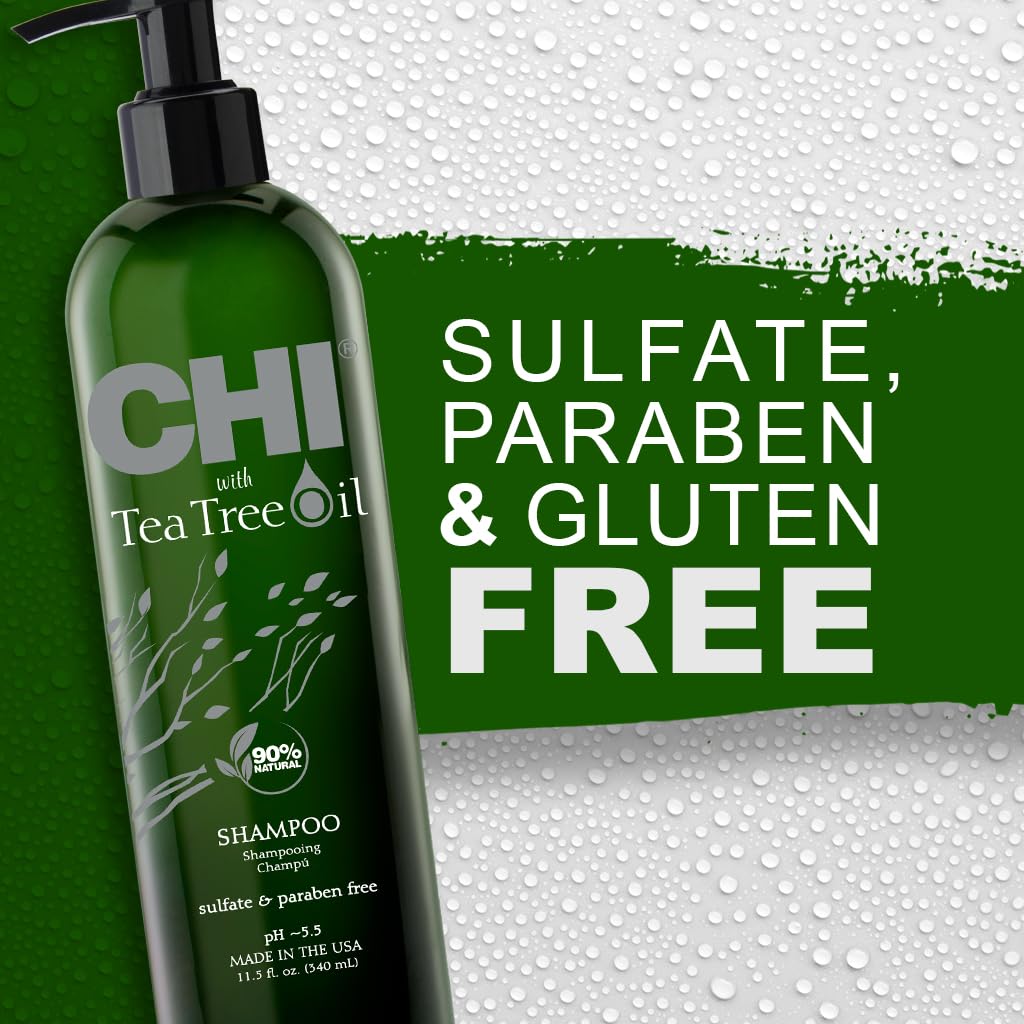 CHI shampoo staged in bathroom lifestyle scene for routine